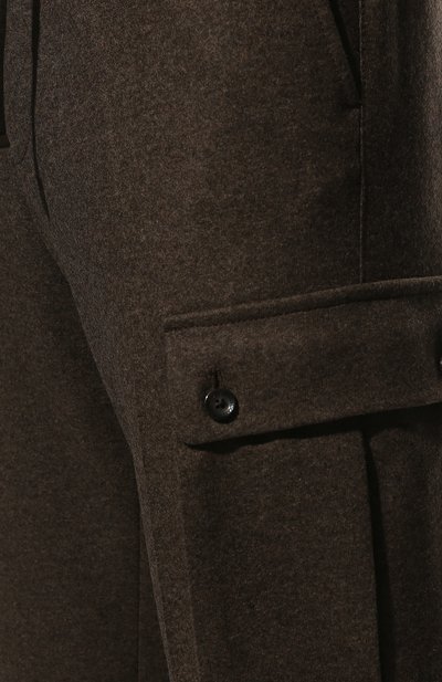 Шерстяные брюки-карго CORNELIANI коричневого цвета по цене 46200 руб., арт. 904L14-2818801/00, фото 5 Шерстяные брюки-карго CORNELIANI, арт. 904L14-2818801/00, фото 5