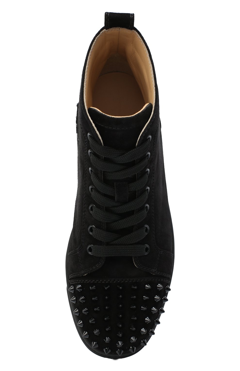Замшевые кеды lou spikes CHRISTIAN LOUBOUTIN, арт. lou spikes woman flat veau velours, фото 5
