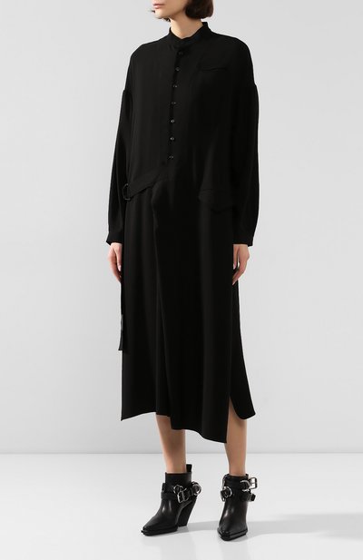 Платье YOHJI YAMAMOTO черного цвета по цене 79800 руб., арт. FJ-D51-200, фото 3 Платье YOHJI YAMAMOTO, арт. FJ-D51-200, фото 3
