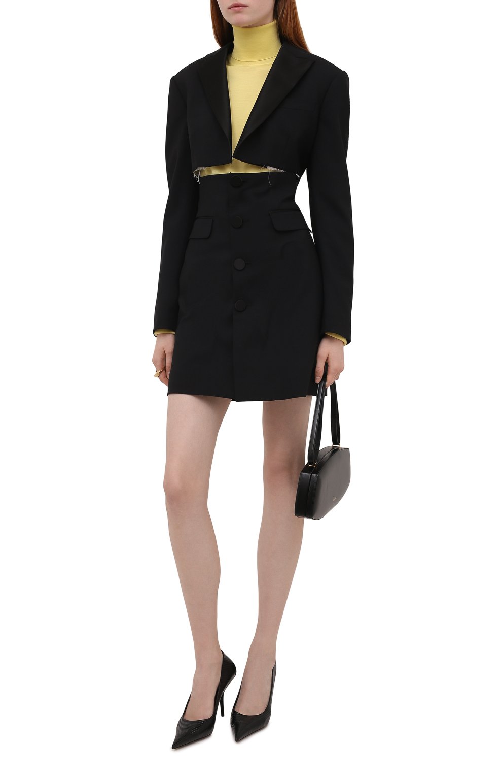 Шерстяное платье DSQUARED2 черного цвета по цене 176500 руб., арт. S72CV0242/S40320, фото 2 Шерстяное платье DSQUARED2, арт. S72CV0242/S40320, фото 2
