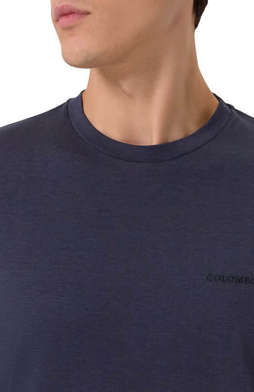 Футболка из шелка и хлопка Colombo TS00412/M0146-U Синий  TS00412/M0146-U Фото 5