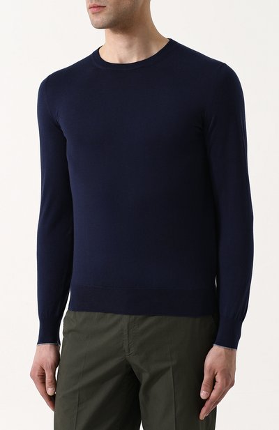 Джемпер тонкой вязки из смеси хлопка и кашемира FIORONI, арт. M14609A3, фото 3