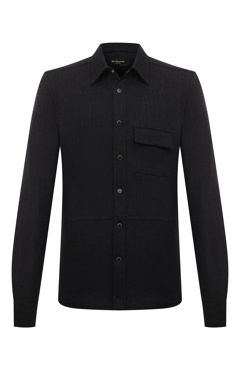 Рубашка из шерсти и шелка KITON, арт. UMCBUBAK0170E06, фото 1