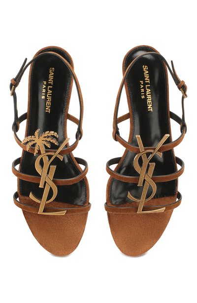 Замшевые сандалии cassandra SAINT LAURENT, арт. 606553/0LITT, фото 5