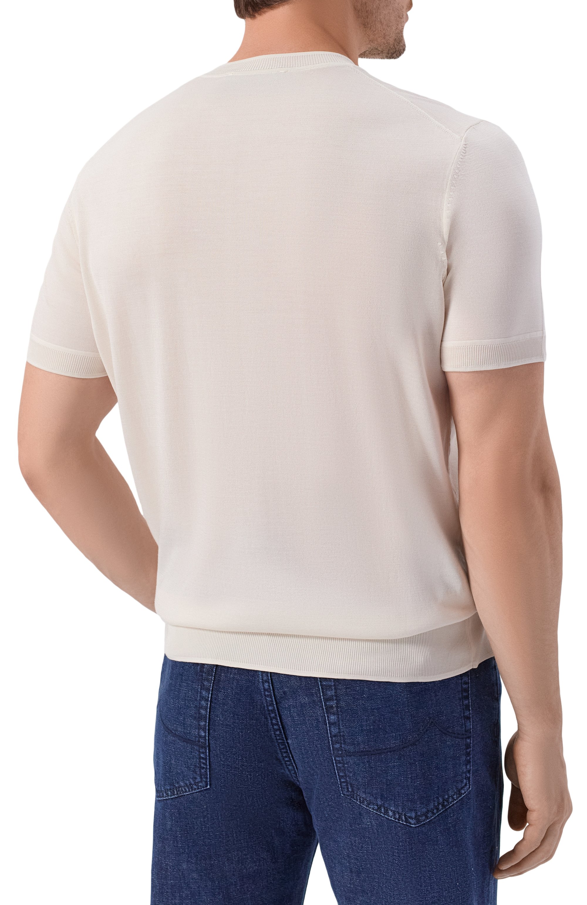 Шелковый джемпер BOSS CAMEL кремового цвета по цене 49950 руб., арт. 50560502, фото 4 Шелковый джемпер BOSS CAMEL, арт. 50560502, фото 4