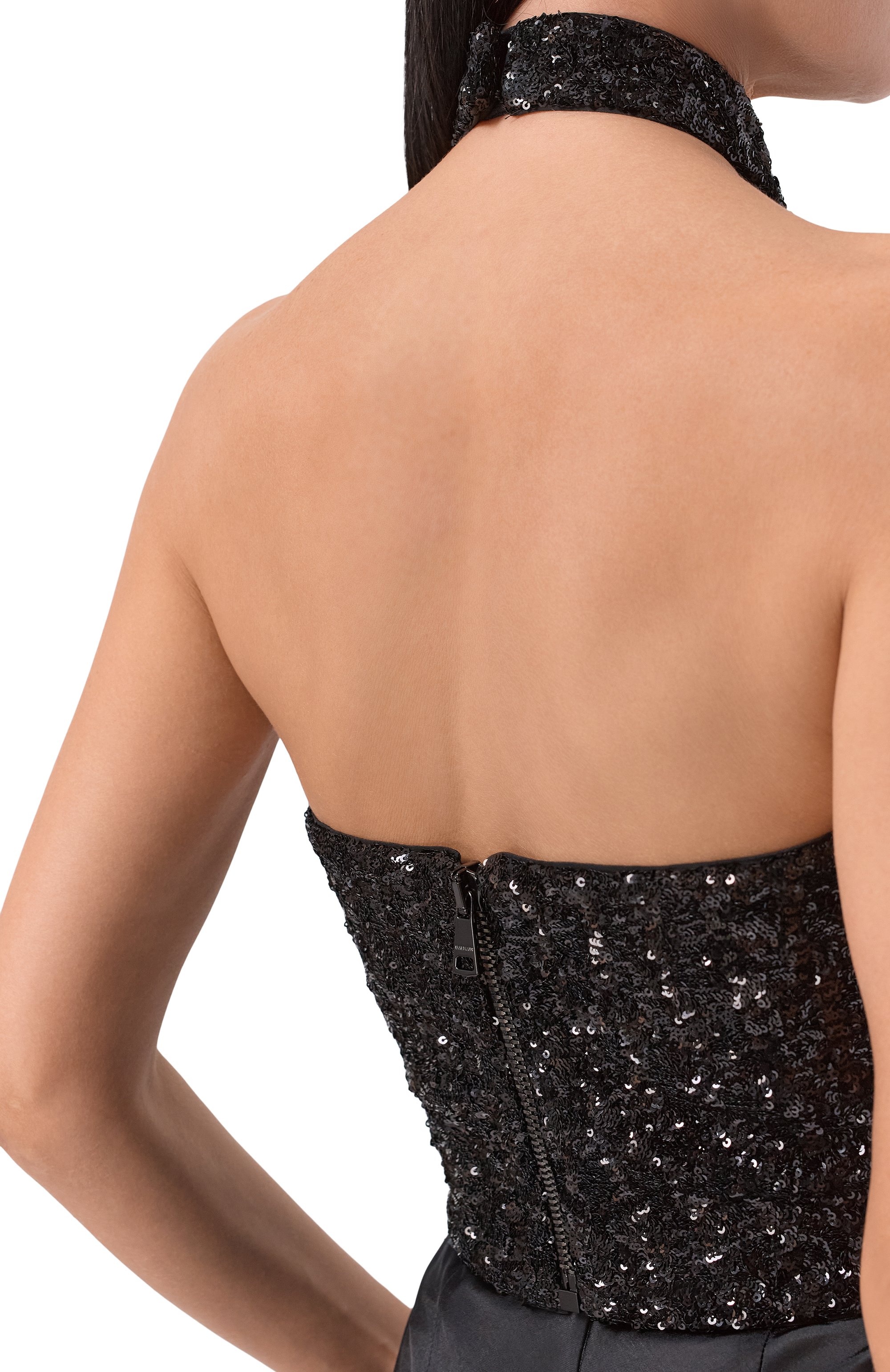 Топ с отделкой пайетками BALMAIN, арт. FF0AB505/PD22, фото 5