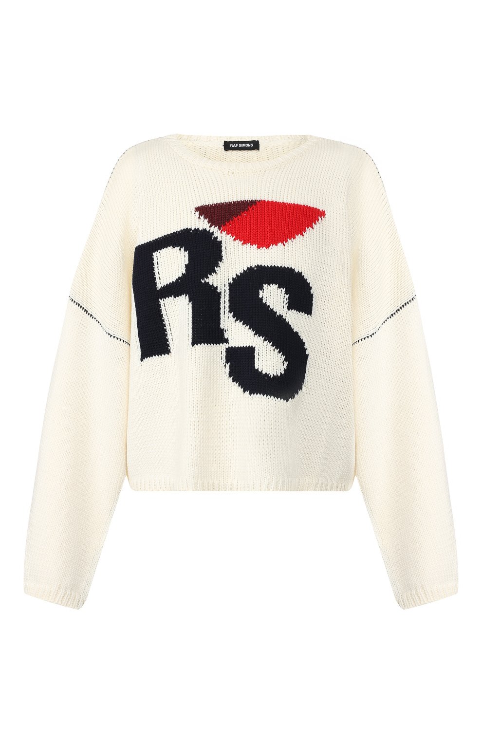 Шерстяной свитер RAF SIMONS белого цвета по цене 84450 руб., арт. 192-844-50005, фото 1 Шерстяной свитер RAF SIMONS, арт. 192-844-50005, фото 1