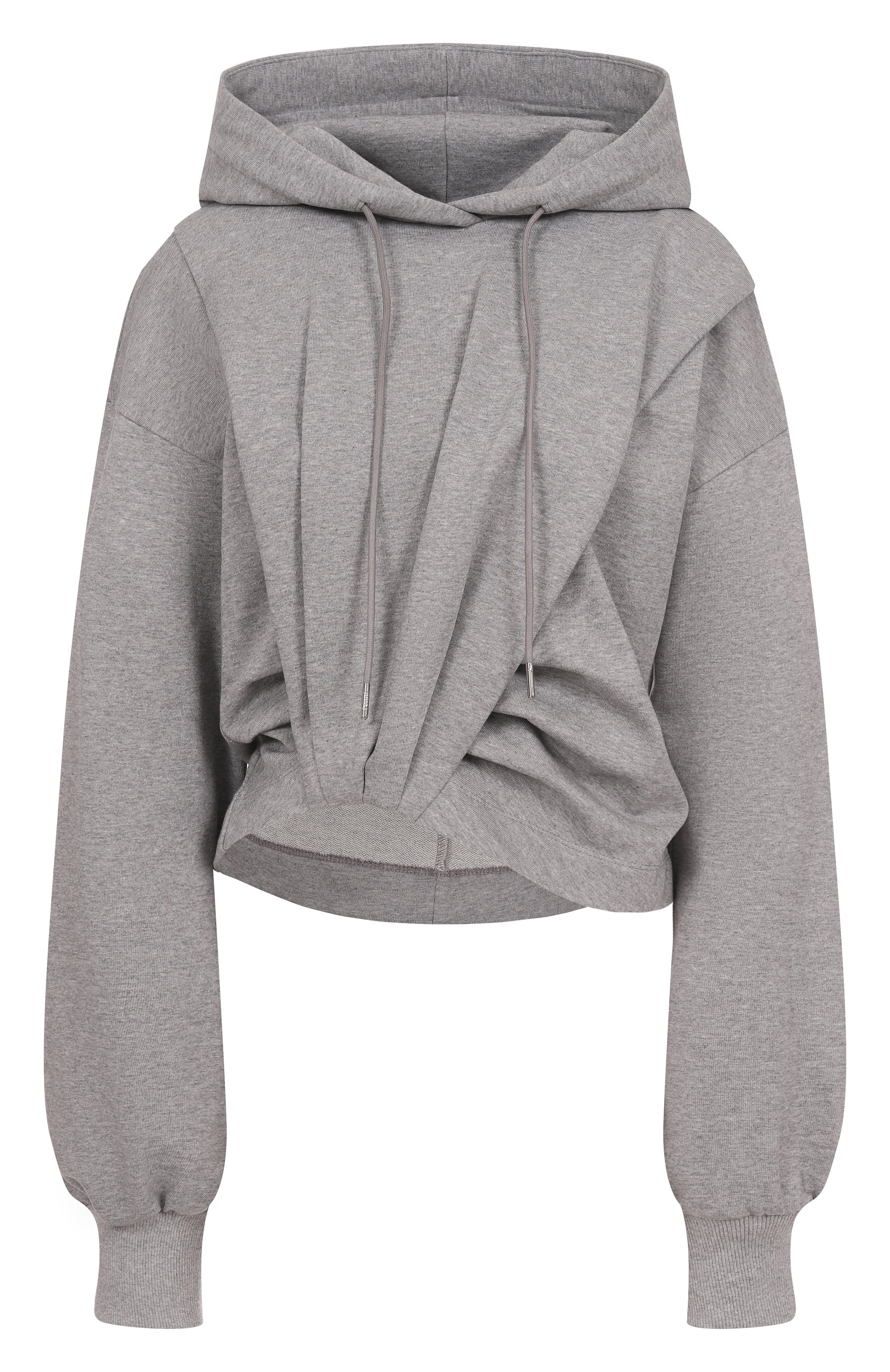 Хлопковое худи JUUN.J серого цвета по цене 47100 руб., арт. JW5241W063, фото 1 Хлопковое худи JUUN.J, арт. JW5241W063, фото 1