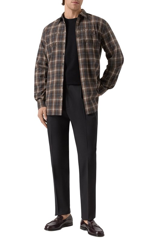 Шерстяные брюки Dsquared2 S74KB1055/S40320 Чёрный  S74KB1055/S40320 Фото 2