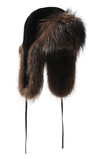 Шапка-ушанка сандра из меха енота и нутрии FURLAND, арт. 0168118350001200002, фото 1