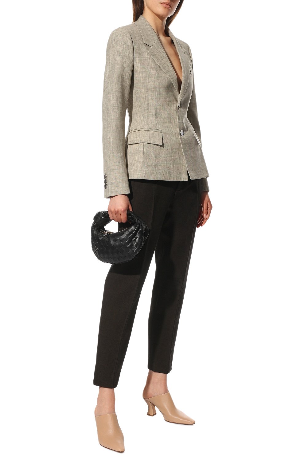 Кожаные сабо BOTTEGA VENETA бежевого цвета по цене 66550 руб., арт. 608838/VBSD0, фото 2 Кожаные сабо BOTTEGA VENETA, арт. 608838/VBSD0, фото 2