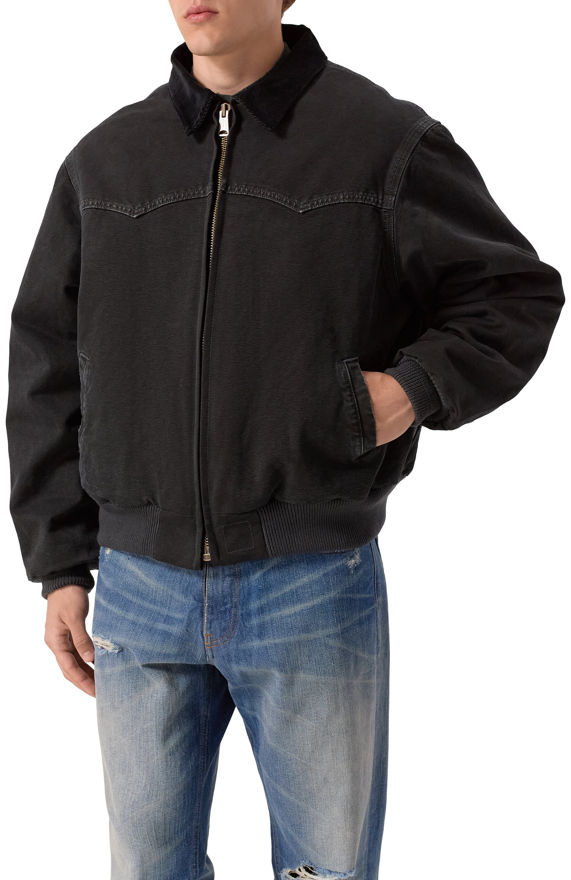 Хлопковый бомбер MAISON MARGIELA черного цвета по цене 287500 руб., арт. S50AM0640/M35255, фото 3 Хлопковый бомбер MAISON MARGIELA, арт. S50AM0640/M35255, фото 3