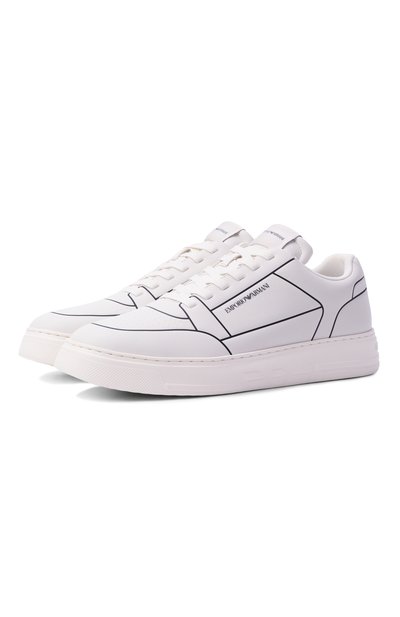 Мужские кожаные кеды EMPORIO ARMANI, арт. EM002852/AF18014