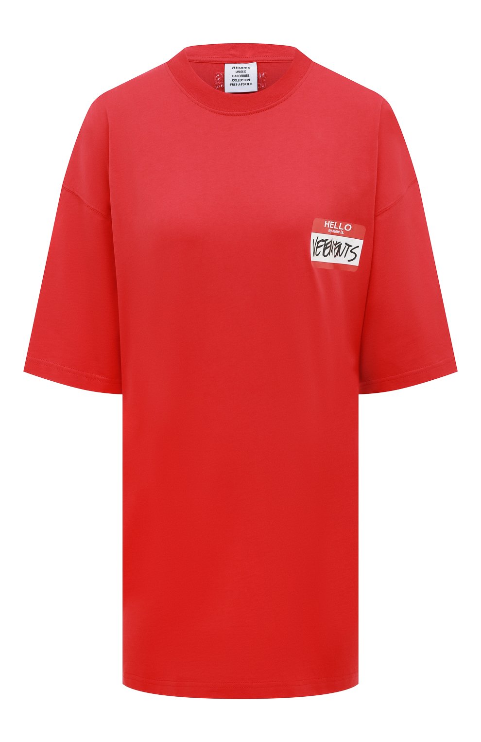 Хлопковая футболка VETEMENTS, арт. UE52TR140R 1602/W, фото 1