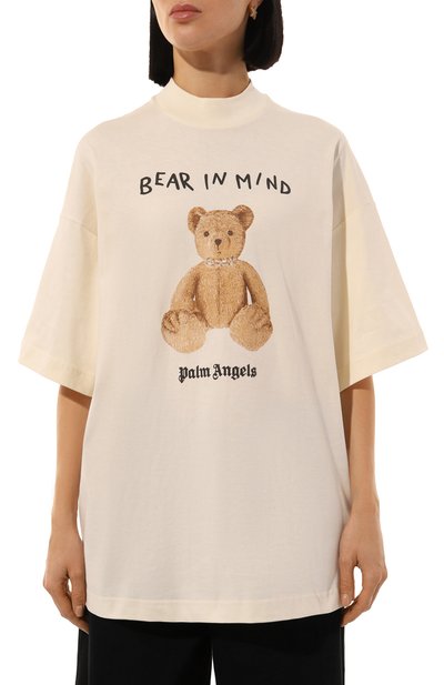 Хлопковая футболка PALM ANGELS, арт. PWAA017F24JER005, фото 3