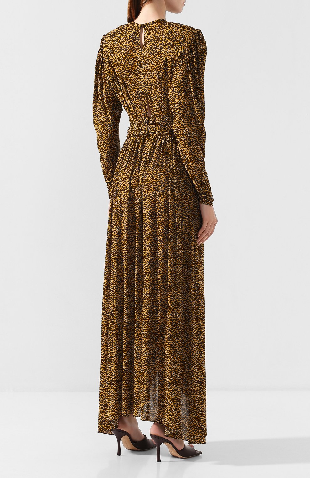 Платье из вискозы ISABEL MARANT желтого цвета по цене 111500 руб., арт. R01502-19A026I/JUCIENNE, фото 4 Платье из вискозы ISABEL MARANT, арт. R01502-19A026I/JUCIENNE, фото 4