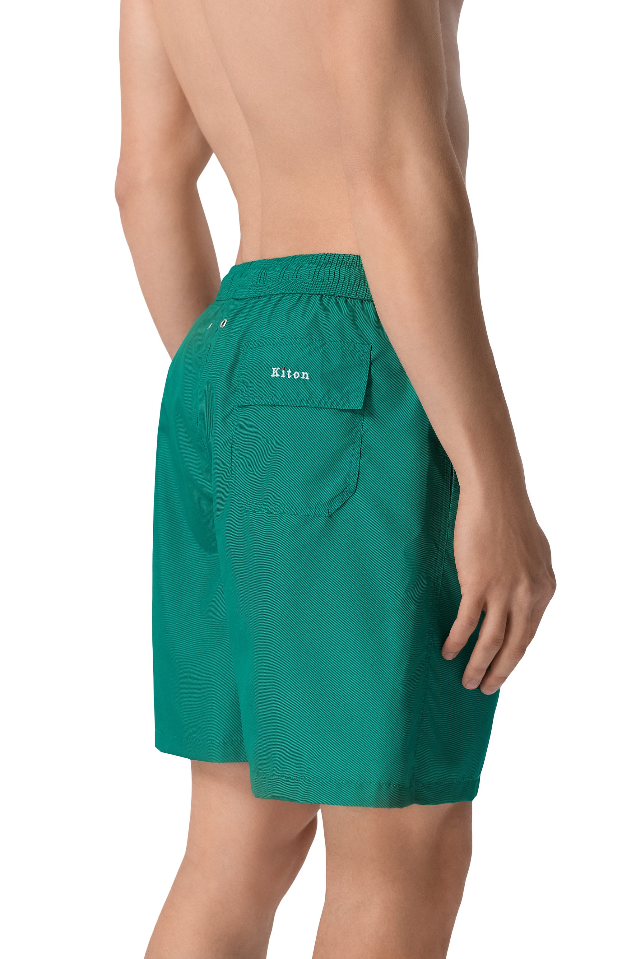 Плавки-шорты KITON бирюзового цвета по цене 56300 руб., арт. UC0M5CK0744H_001, фото 3 Плавки-шорты KITON, арт. UC0M5CK0744H_001, фото 3