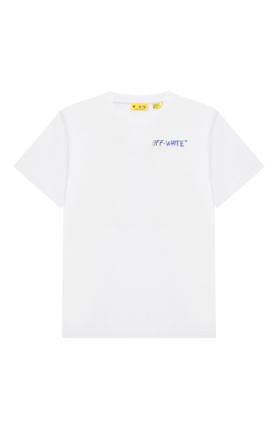 Хлопковая футболка OFF-WHITE, арт. 0BAA002S26JER005_001
