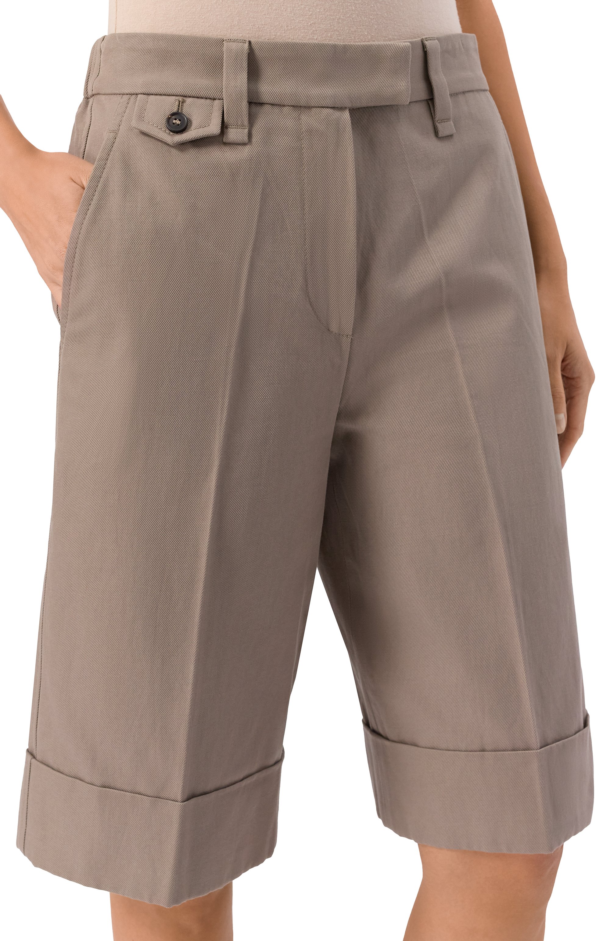 Шорты из хлопка и льна BRUNELLO CUCINELLI, арт. ML145P8866, фото 5