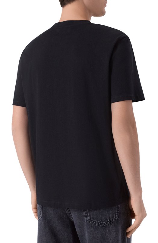 Хлопковая футболка Balmain FH0EG000/GF25 Чёрный  FH0EG000/GF25 Фото 4
