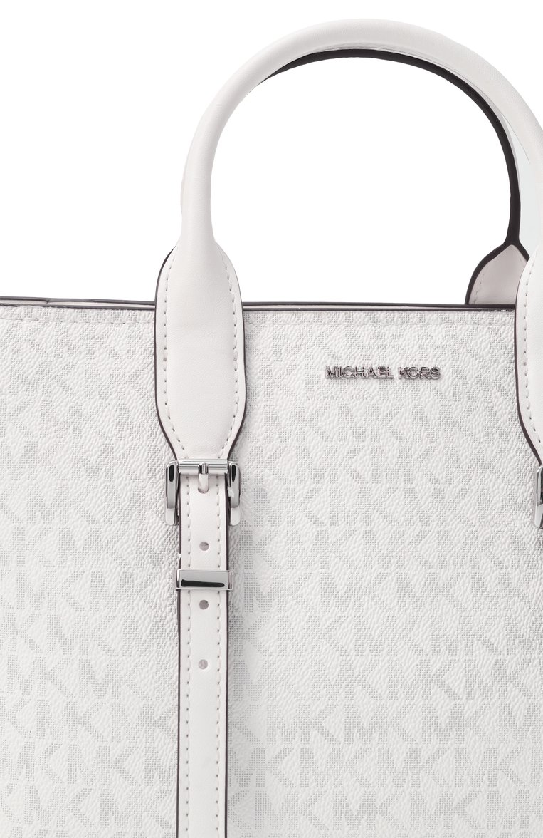 Женская сумка moore small MICHAEL MICHAEL KORS белого цвета, арт. 30R5S90S1V | Фото 3 (Ремень/цепочка: На ремешке; Размер: small; Материал: Экокожа)