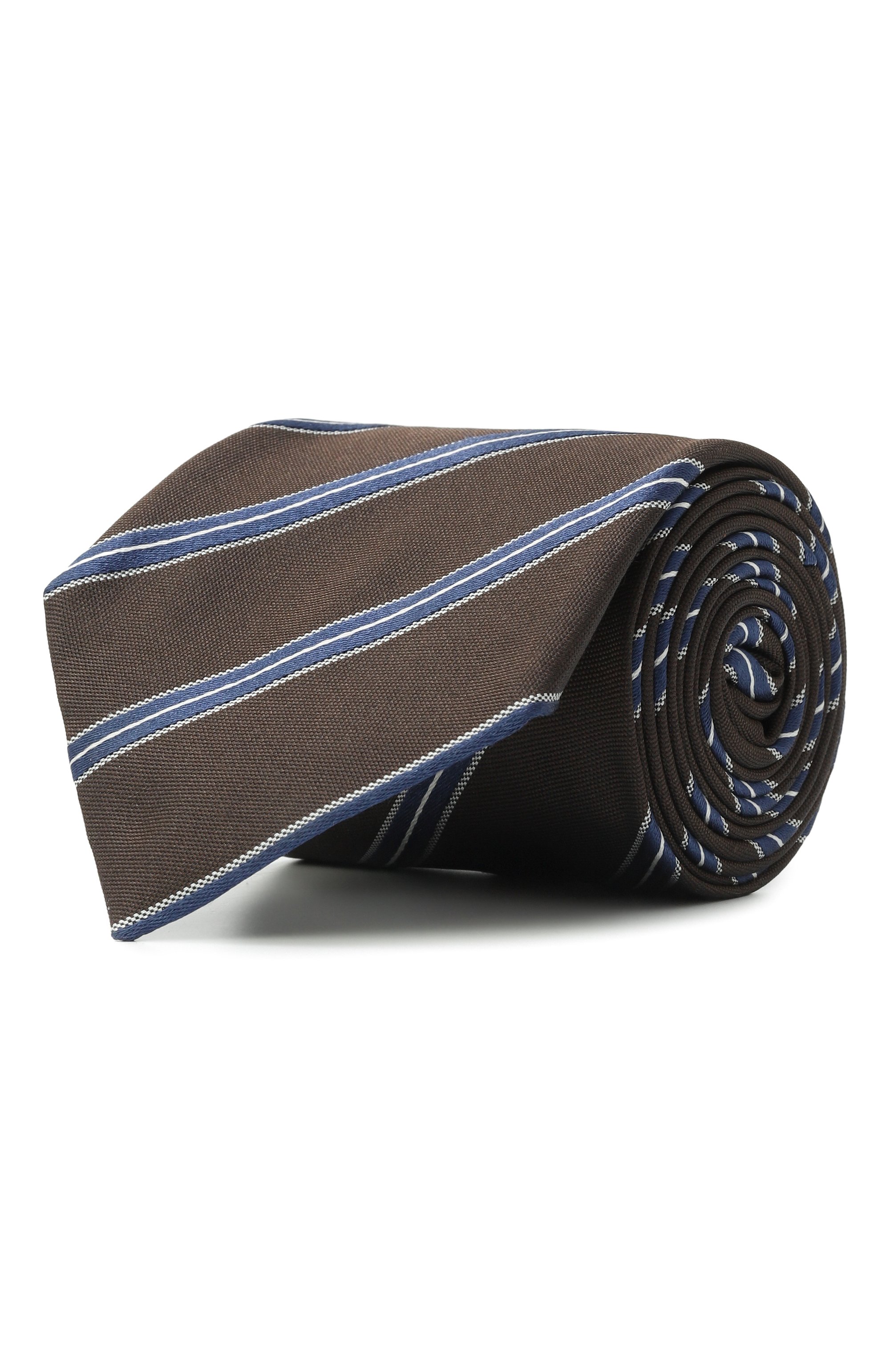 Шелковый галстук ZEGNA коричневого цвета по цене 30950 руб., арт. 1P8/Z9D01TA9, фото 1 Шелковый галстук ZEGNA, арт. 1P8/Z9D01TA9, фото 1