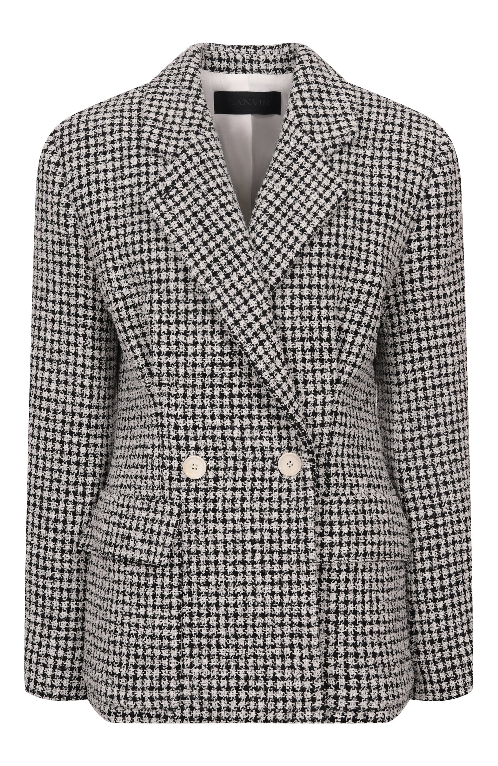 Твидовый жакет LANVIN серого цвета по цене 344000 руб., арт. RW-JA0117-6386-A26, фото 1 Твидовый жакет LANVIN, арт. RW-JA0117-6386-A26, фото 1