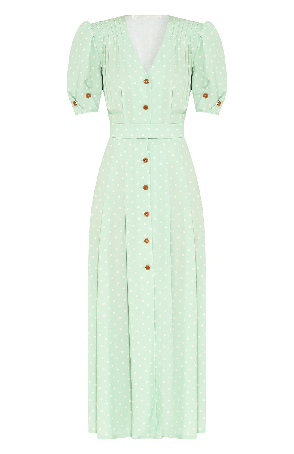 Платье в горох ULYANA SERGEENKO зеленого цвета по цене 120000 руб., арт. ABM024SS18P(1737т18 ), фото 1 Платье в горох ULYANA SERGEENKO, арт. ABM024SS18P(1737т18 ), фото 1