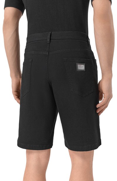 Джинсовые шорты DOLCE & GABBANA черного цвета по цене 65300 руб., арт. GWNXAD/G80W8, фото 4 Джинсовые шорты DOLCE & GABBANA, арт. GWNXAD/G80W8, фото 4