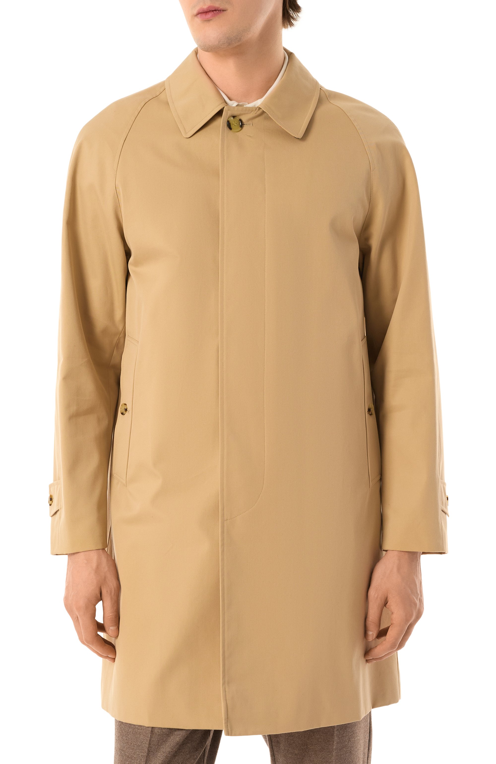 Хлопковый плащ BURBERRY, арт. 8079396, фото 3