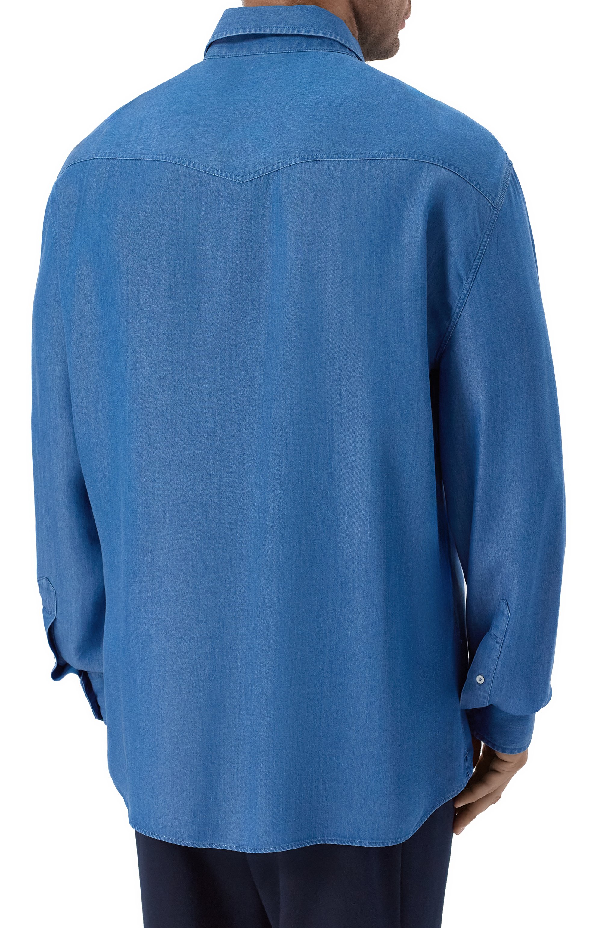 Джинсовая рубашка BRUNELLO CUCINELLI, арт. MH2564008W, фото 4