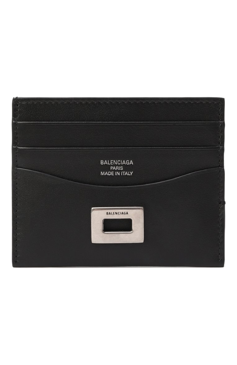 Мужской кожаный футляр для кредитных карт BALENCIAGA черного цвета, арт. 822587/2ABLV | Фото 1 (Материал: Натуральная кожа; Нос: Не проставлено)