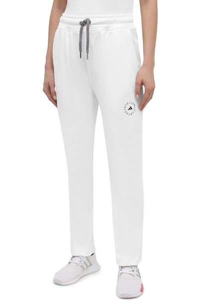 Хлопковые брюки ADIDAS BY STELLA MCCARTNEY белого цвета по цене 12350 руб., арт. GL5820, фото 3 Хлопковые брюки ADIDAS BY STELLA MCCARTNEY, арт. GL5820, фото 3