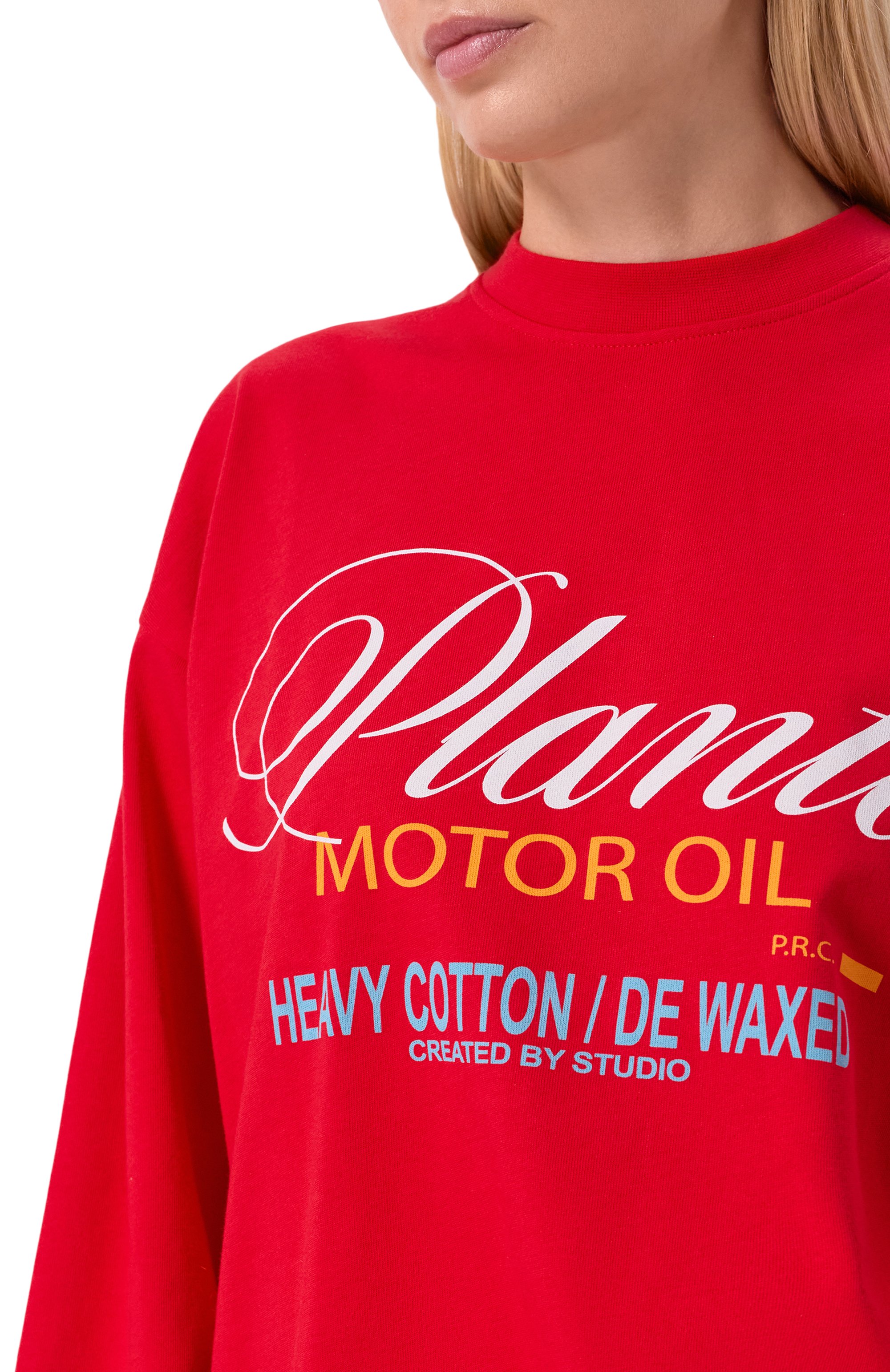 Хлопковый лонгслив PLANTA ROSA, арт. PR/L01.1/MOTOROIL-WHITE/220, фото 8