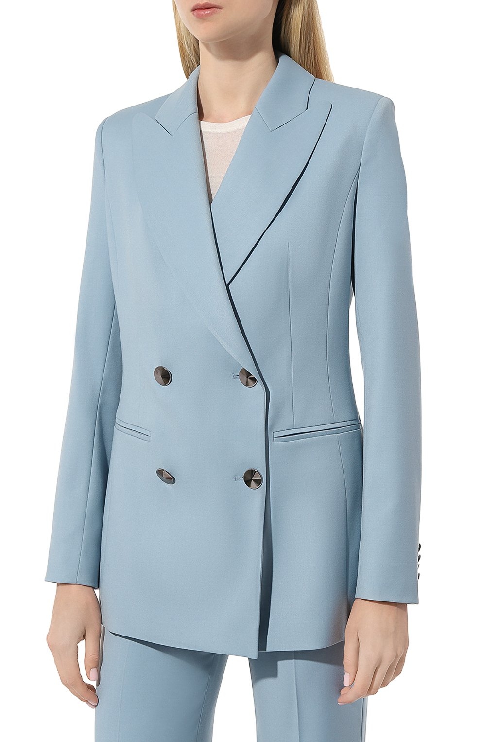 Жакет CHAPURIN голубого цвета по цене 100000 руб., арт. JT/17680/28363-М/SS24, фото 3 Жакет CHAPURIN, арт. JT/17680/28363-М/SS24, фото 3