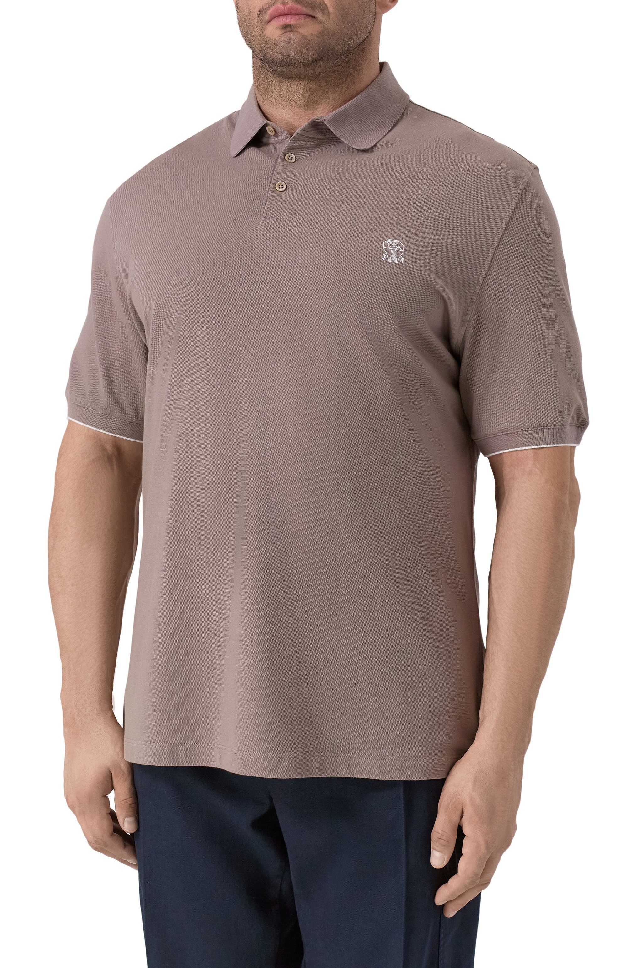 Хлопковое поло BRUNELLO CUCINELLI, арт. ME8548788W, фото 3