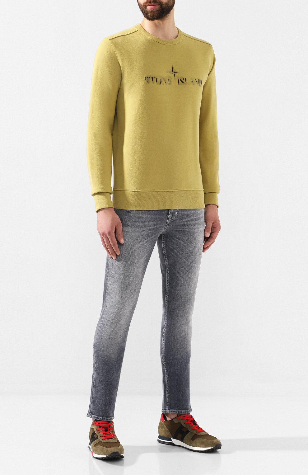 Комбинированные кроссовки HOGAN хаки цвета по цене 37350 руб., арт. HXM3830AN51MBV, фото 2 Комбинированные кроссовки HOGAN, арт. HXM3830AN51MBV, фото 2