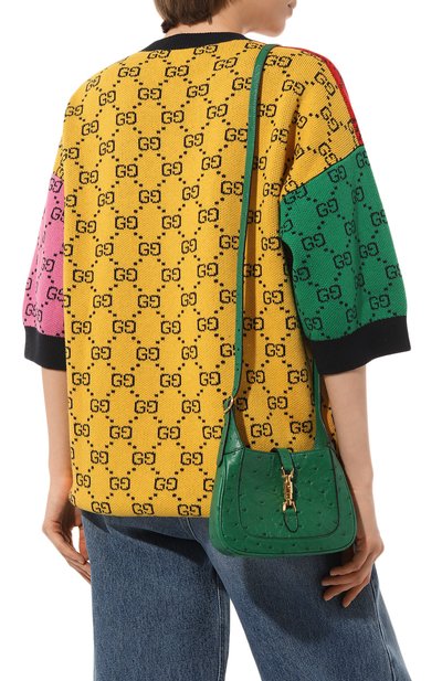 Сумка jackie 1961 mini из кожи страуса GUCCI, арт. 637091 EY00G, фото 2