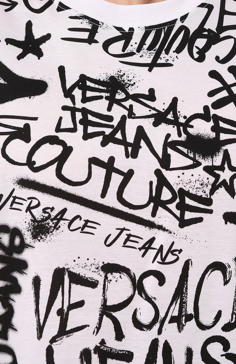Хлопковая футболка VERSACE JEANS COUTURE, арт. 75GAH6S0/JS211, фото 1