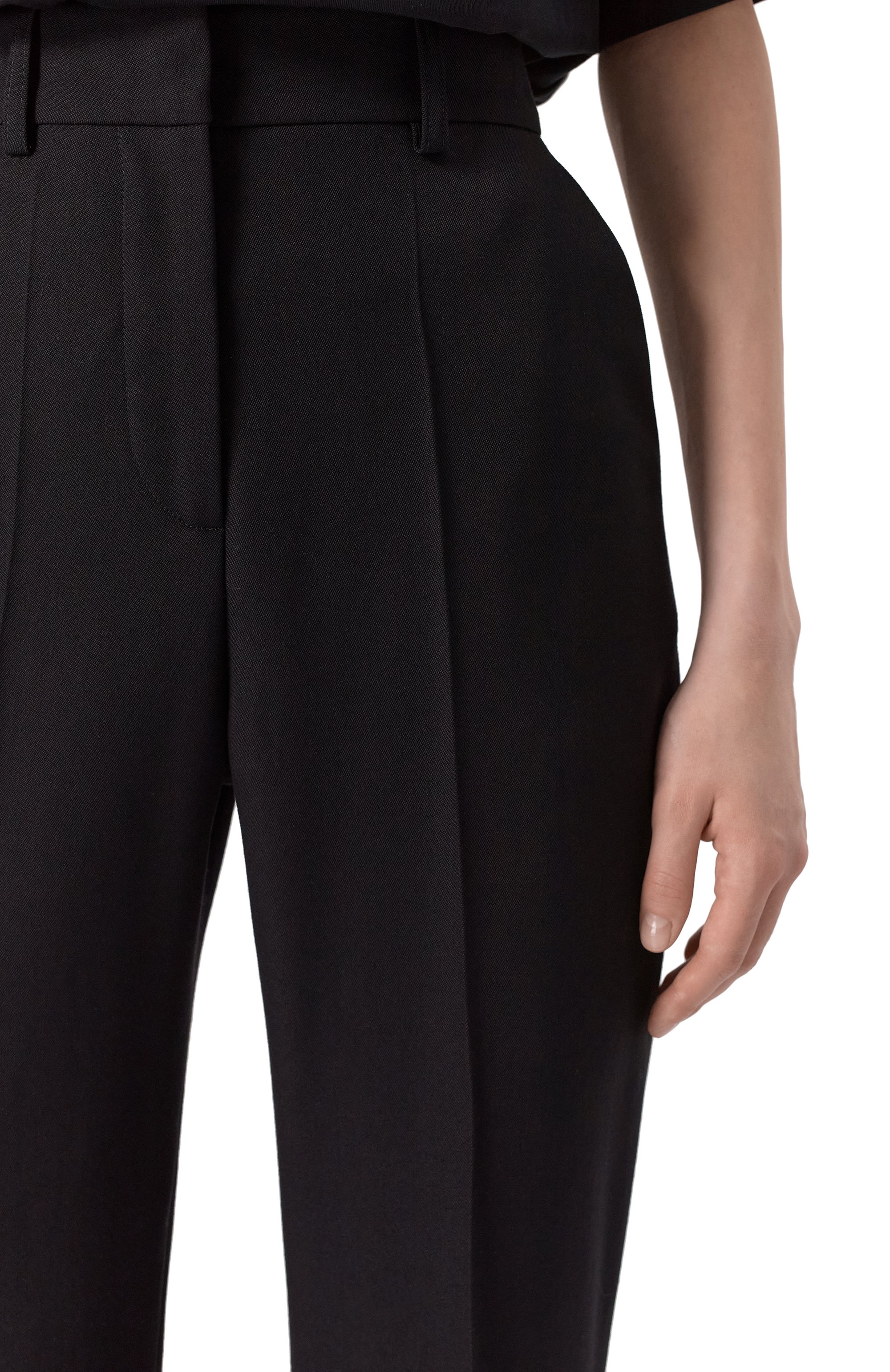 Шерстяные брюки BALMAIN черного цвета по цене 126500 руб., арт. BF1P0105/WC09, фото 5 Шерстяные брюки BALMAIN, арт. BF1P0105/WC09, фото 5