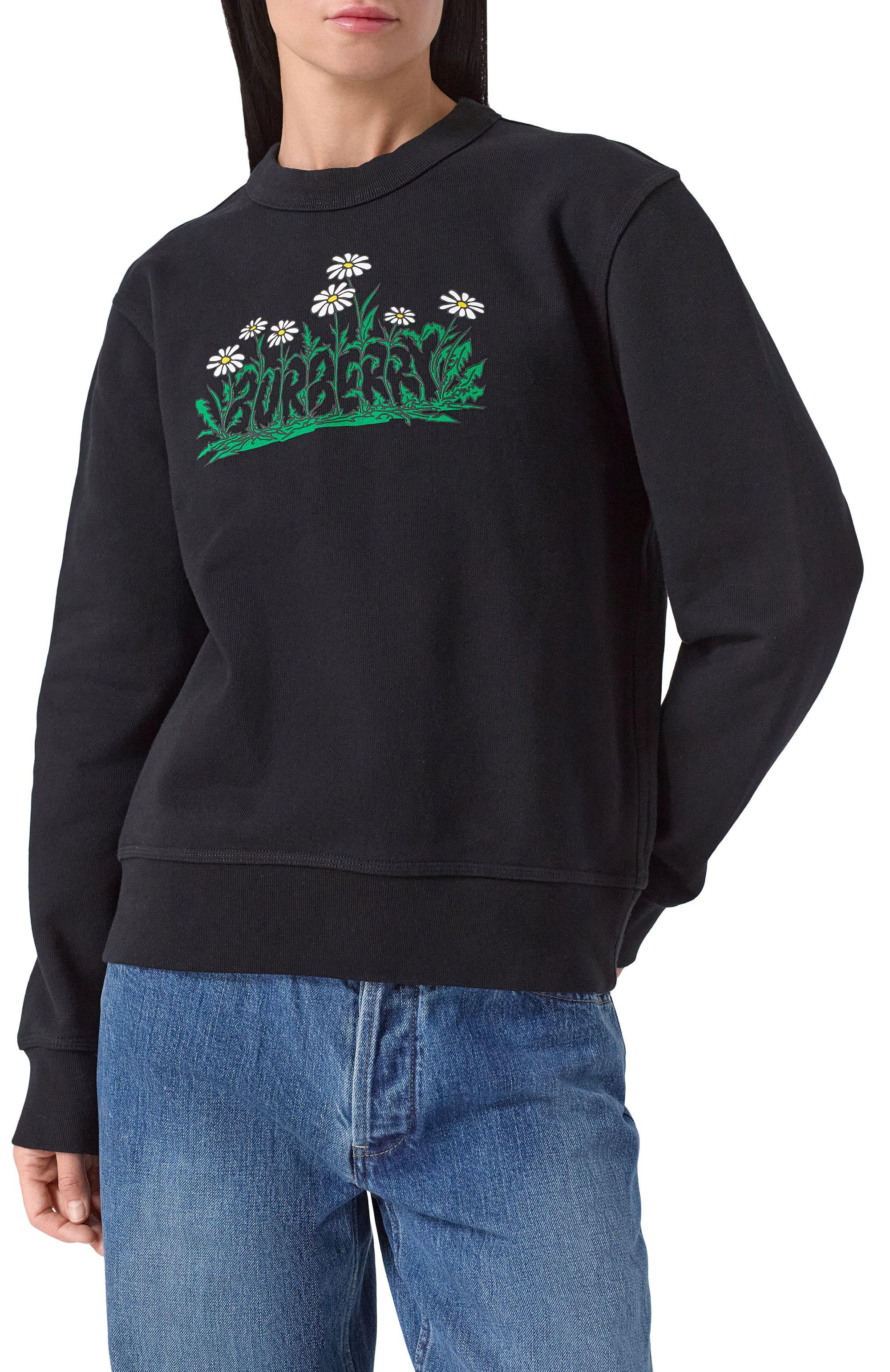 Хлопковый свитшот BURBERRY черного цвета по цене 99500 руб., арт. 8104900, фото 3 Хлопковый свитшот BURBERRY, арт. 8104900, фото 3