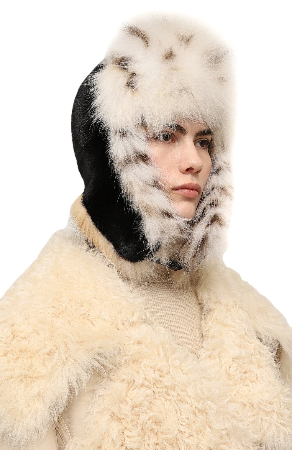 Меховая шапка-ушанка из норки и рыси VICTORIA KUSENKOVA, арт. 092806054097, фото 2