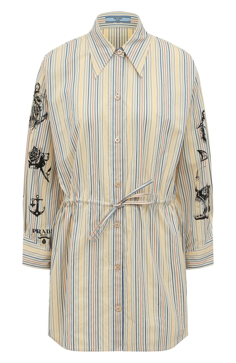 Хлопковая рубашка PRADA, арт. P458F-10M5-F0013-221, фото 1