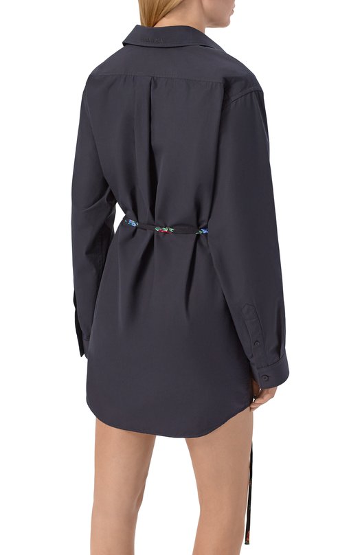 Хлопковое платье Balenciaga 857337/TTM12 Чёрный  857337/TTM12 Фото 3