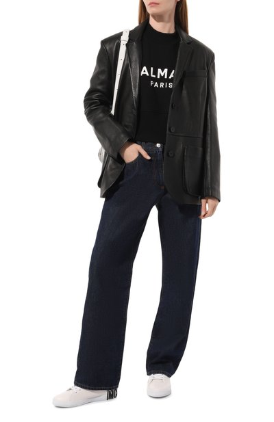 Хлопковый свитшот BALMAIN, арт. AF0J0040BB02, фото 2