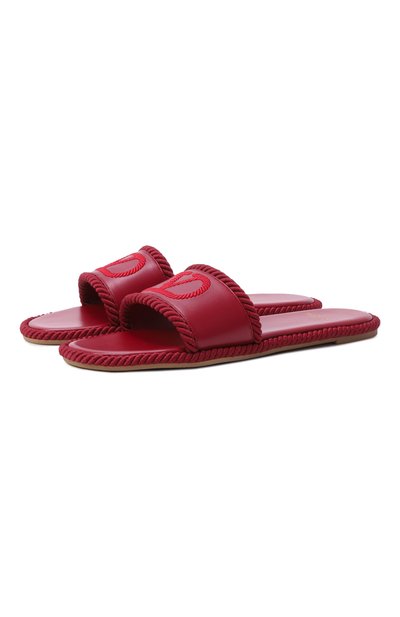 Женские кожаные шлепанцы vlogo torchon VALENTINO, арт. 8W0S0PI0/YWI