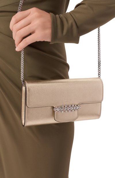 Женский клатч bing JIMMY CHOO, арт. BING WALLET/CHAIN/AZJ