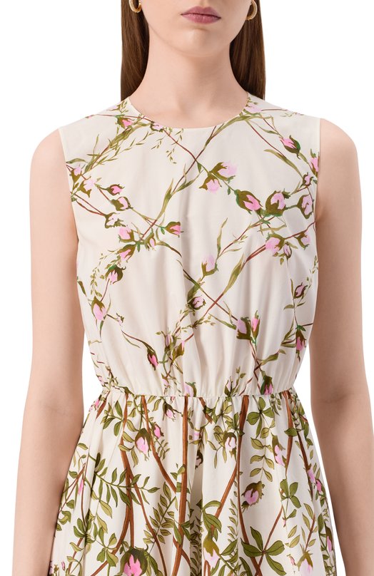 Хлопковое платье Giambattista Valli 25FWPVCA5113/47PRI Кремовый  25FWPVCA5113/47PRI Фото 5