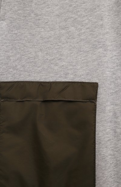 Хлопковые джоггеры ASPESI серого цвета по цене 16100 руб., арт. F24068PLM0123/14A-16A, фото 3 Хлопковые джоггеры ASPESI, арт. F24068PLM0123/14A-16A, фото 3