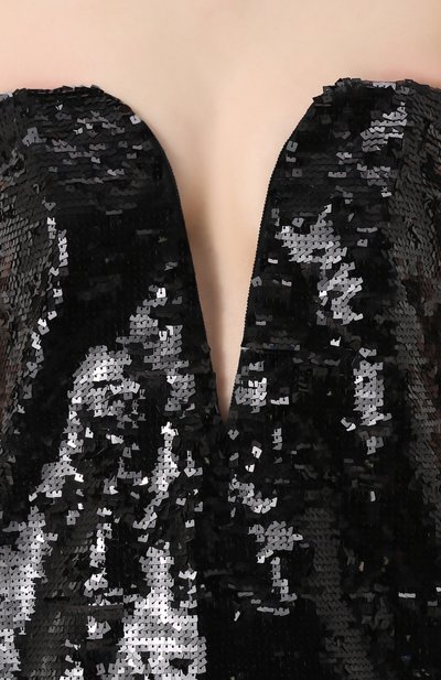 Платье-бюстье с v-образным вырезом и пайетками SAINT LAURENT, арт. 465502/Y444W, фото 5